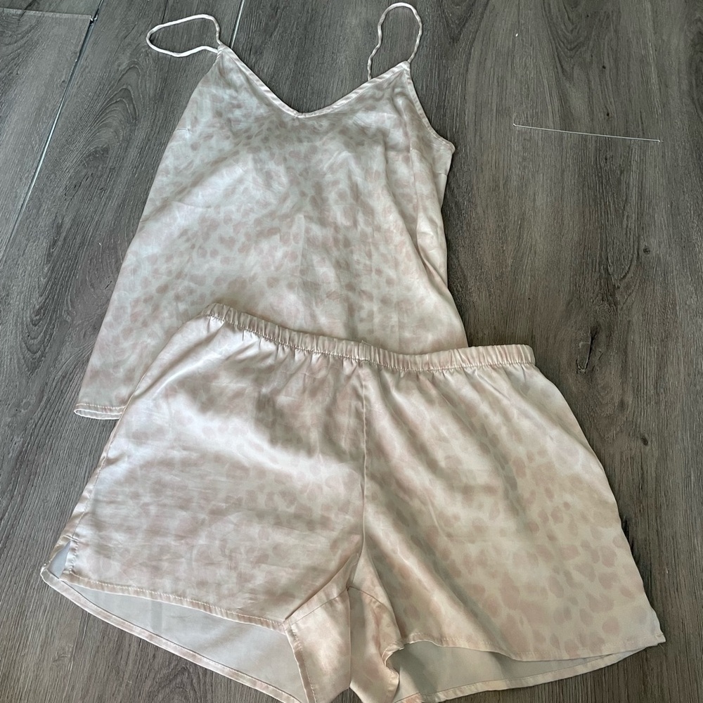 Target cheetah print satin pajama set